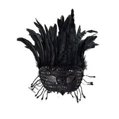 Pullu ve Tüylü Parti Maskesi