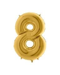 Rakam Folyo Balon 40'' (100cm) Gold 8