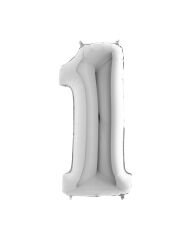 Rakam Folyo Balon 40'' (100cm) Silver 1