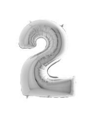 Rakam Folyo Balon 40'' (100cm) Silver 2