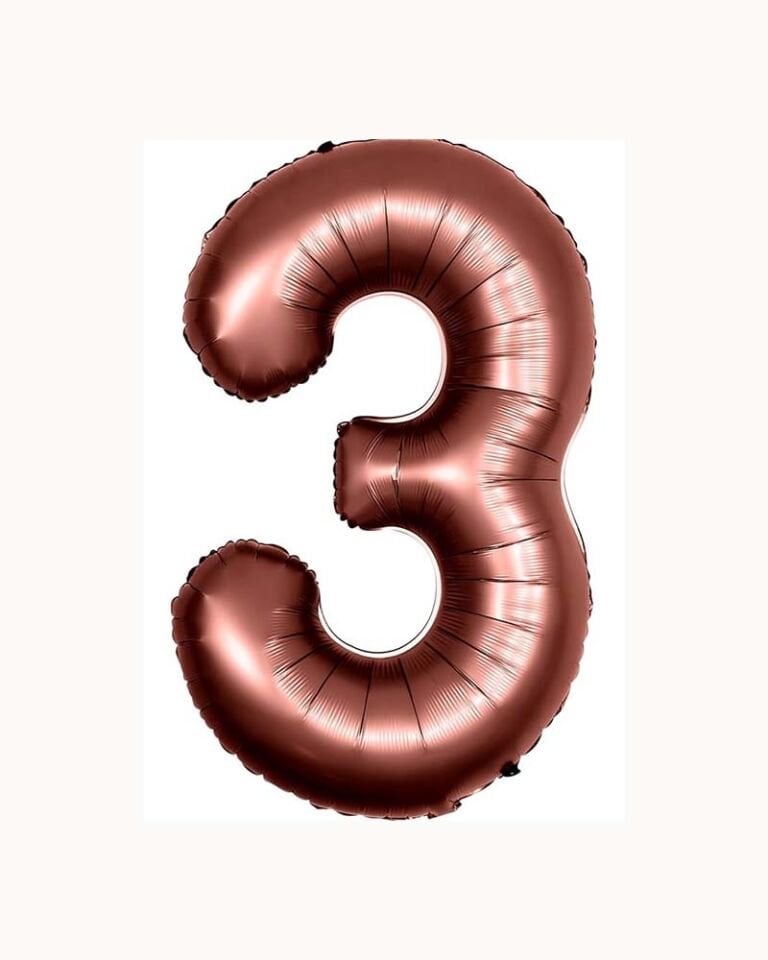 Rakam Folyo Balon 40'' (100cm) Çikolata 3
