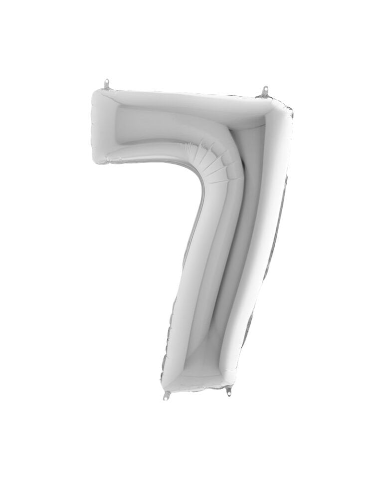 Rakam Folyo Balon 40'' (100cm) Silver 7