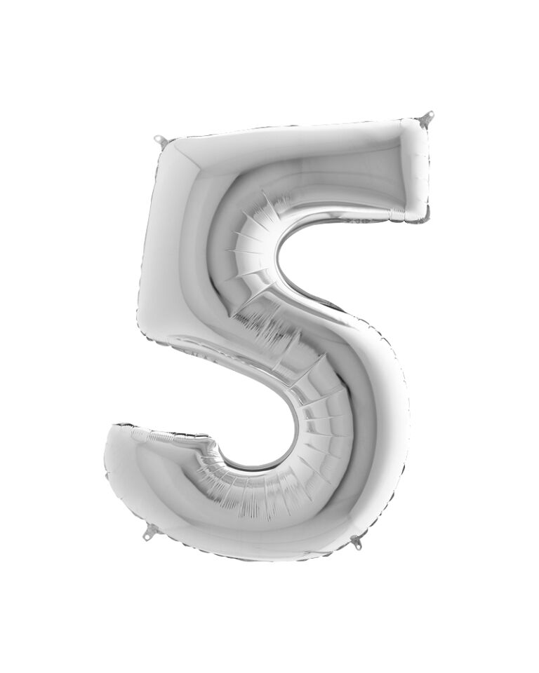 Rakam Folyo Balon 40'' (100cm) Silver 5