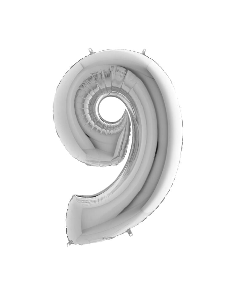 Rakam Folyo Balon 40'' (100cm) Silver 9