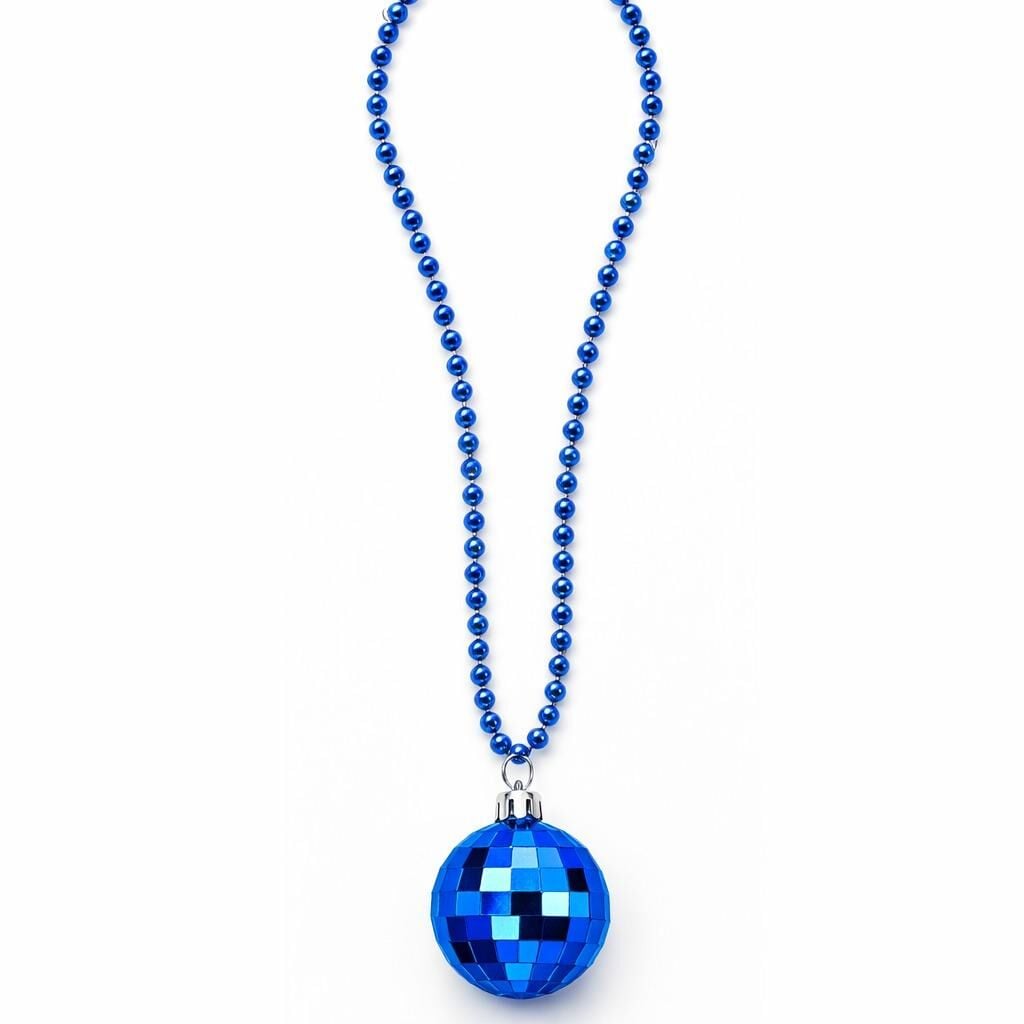 Retro Disko Topu Şekilli 80'ler 90'lar Plastik Kolye